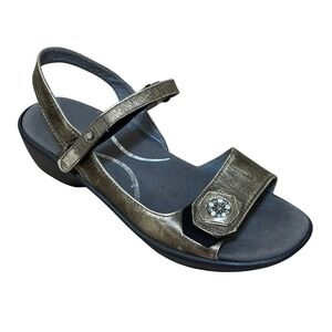 Naot Sandal Women 40 US 9 Bronze Reserve Slingback Mary Jane Leather Wedge‎